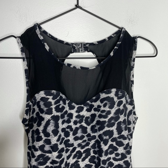 Niptuck Swim Black Mesh & Leopard One Piece Swim - Picture 3 of 11
